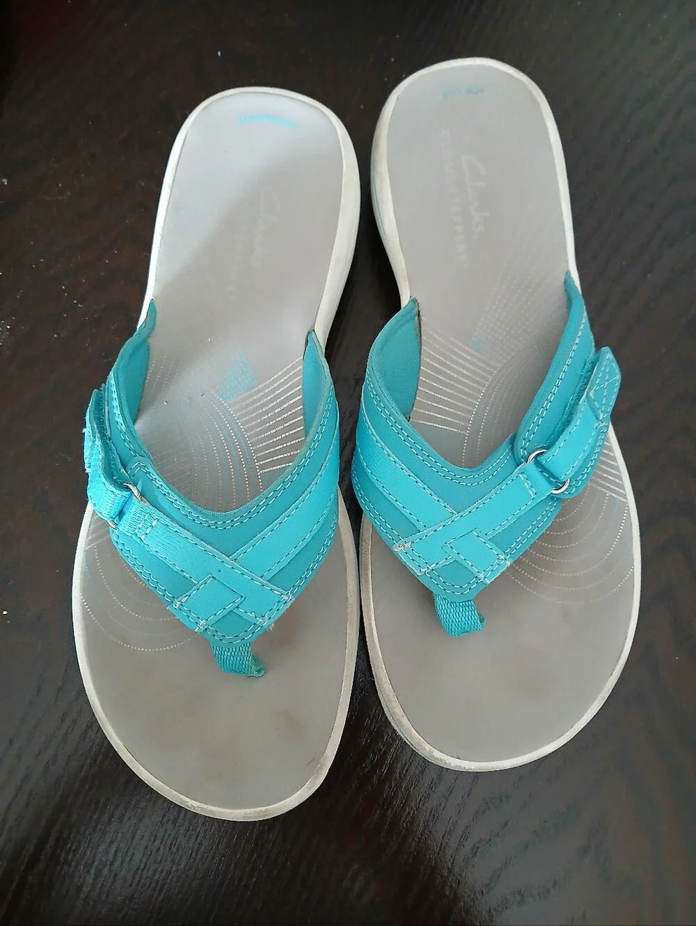 Clark's Breeze Sea Cloudsteppers Aqua Size 7 Slip On